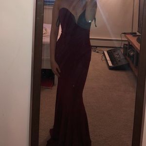 Jovani Burgundy Dress Size 0